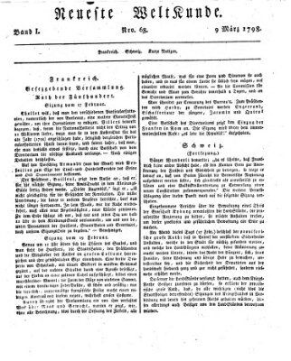 Allgemeine Zeitung Freitag 9. März 1798