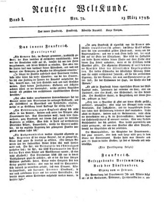 Allgemeine Zeitung Dienstag 13. März 1798