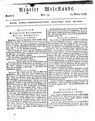 Allgemeine Zeitung Mittwoch 14. März 1798