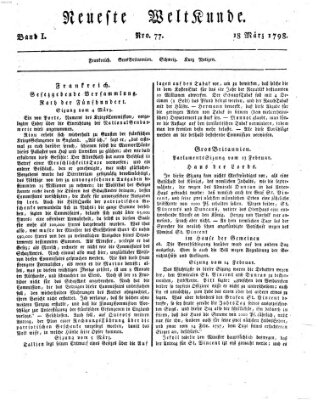 Allgemeine Zeitung Sonntag 18. März 1798