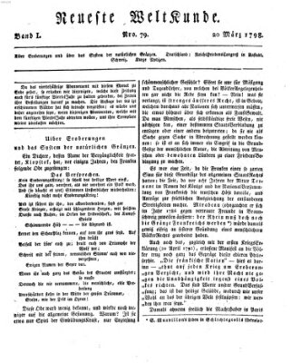 Allgemeine Zeitung Dienstag 20. März 1798