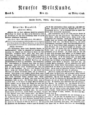 Allgemeine Zeitung Mittwoch 28. März 1798