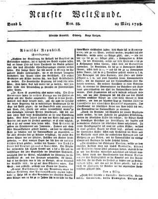 Allgemeine Zeitung Donnerstag 29. März 1798