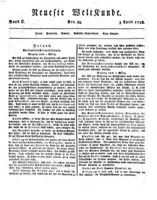 Allgemeine Zeitung Dienstag 3. April 1798