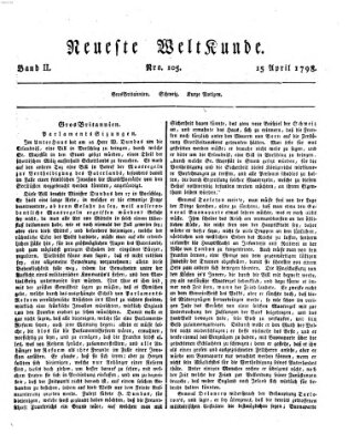 Allgemeine Zeitung Sonntag 15. April 1798