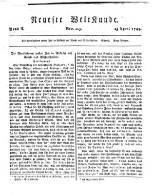 Allgemeine Zeitung Montag 23. April 1798