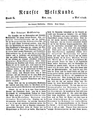 Allgemeine Zeitung Mittwoch 2. Mai 1798