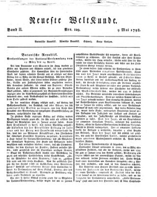 Allgemeine Zeitung Mittwoch 9. Mai 1798