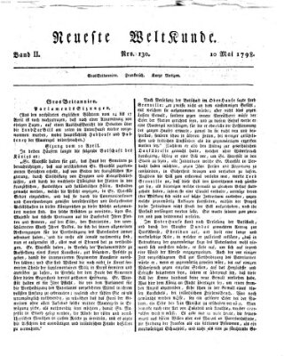 Allgemeine Zeitung Donnerstag 10. Mai 1798