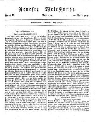 Allgemeine Zeitung Samstag 19. Mai 1798