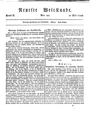 Allgemeine Zeitung Montag 21. Mai 1798