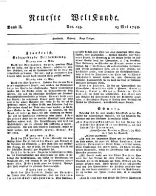 Allgemeine Zeitung Mittwoch 23. Mai 1798