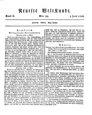 Allgemeine Zeitung Sonntag 3. Juni 1798