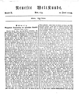 Allgemeine Zeitung Freitag 22. Juni 1798