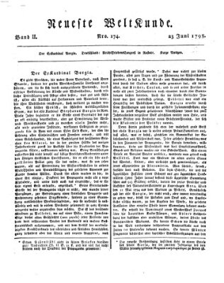 Allgemeine Zeitung Samstag 23. Juni 1798