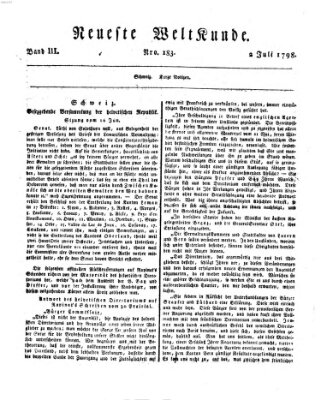 Allgemeine Zeitung Montag 2. Juli 1798