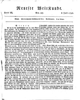 Allgemeine Zeitung Freitag 6. Juli 1798