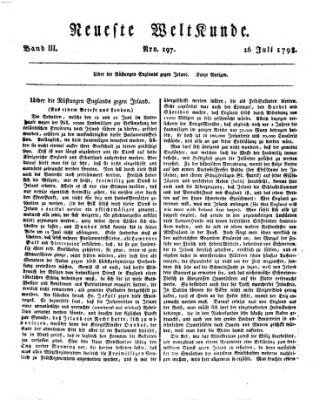 Allgemeine Zeitung Montag 16. Juli 1798