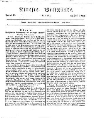 Allgemeine Zeitung Montag 23. Juli 1798