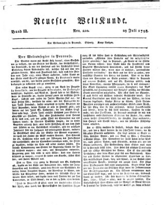Allgemeine Zeitung Sunday 29. July 1798