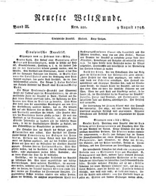 Allgemeine Zeitung Donnerstag 9. August 1798