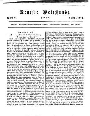 Allgemeine Zeitung Donnerstag 6. September 1798