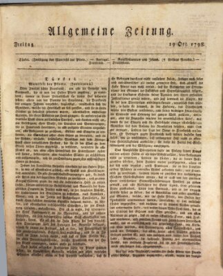 Allgemeine Zeitung Freitag 19. Oktober 1798