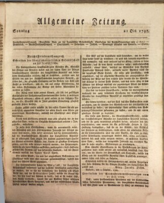 Allgemeine Zeitung Sonntag 21. Oktober 1798