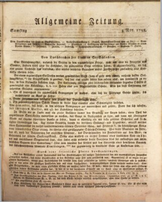 Allgemeine Zeitung Samstag 3. November 1798