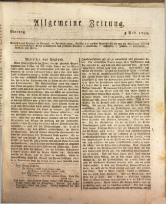 Allgemeine Zeitung Montag 5. November 1798