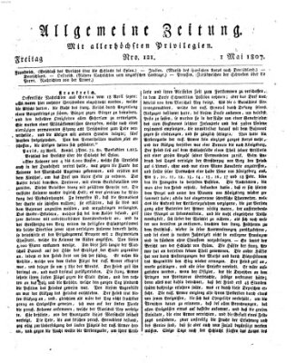 Allgemeine Zeitung Freitag 1. Mai 1807