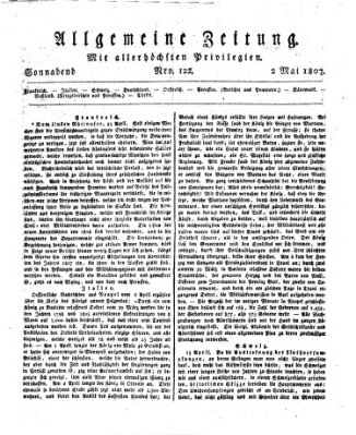 Allgemeine Zeitung Samstag 2. Mai 1807