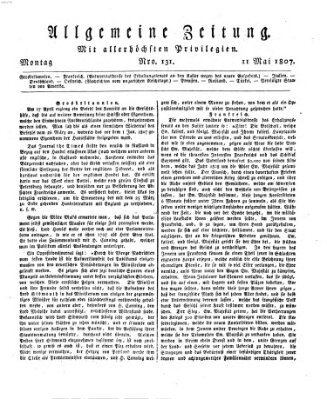 Allgemeine Zeitung Montag 11. Mai 1807