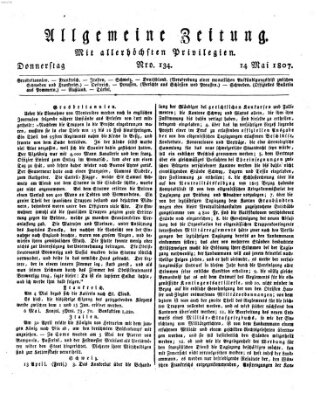 Allgemeine Zeitung Donnerstag 14. Mai 1807