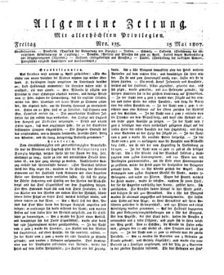 Allgemeine Zeitung Freitag 15. Mai 1807