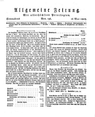 Allgemeine Zeitung Samstag 16. Mai 1807