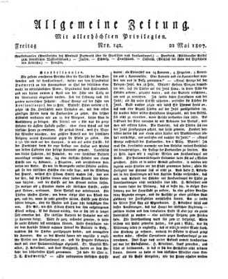 Allgemeine Zeitung Freitag 22. Mai 1807