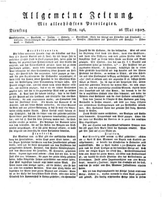 Allgemeine Zeitung Dienstag 26. Mai 1807