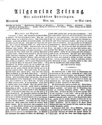 Allgemeine Zeitung Mittwoch 27. Mai 1807