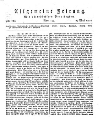 Allgemeine Zeitung Freitag 29. Mai 1807