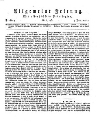 Allgemeine Zeitung Freitag 5. Juni 1807