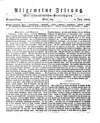 Allgemeine Zeitung Donnerstag 11. Juni 1807