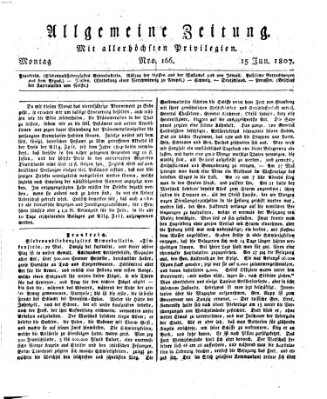 Allgemeine Zeitung Montag 15. Juni 1807