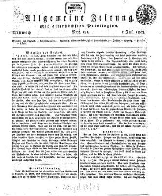 Allgemeine Zeitung Mittwoch 1. Juli 1807