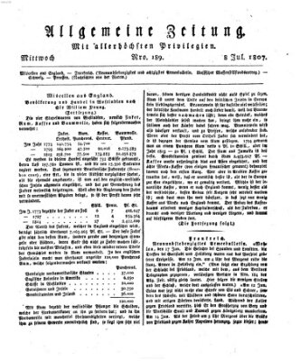 Allgemeine Zeitung Mittwoch 8. Juli 1807