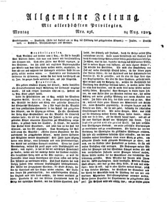 Allgemeine Zeitung Montag 24. August 1807