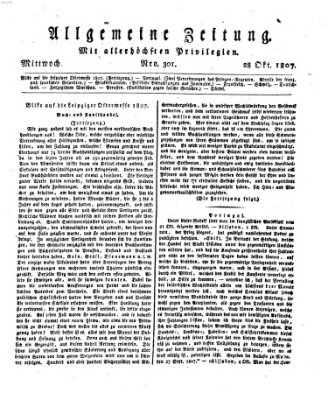 Allgemeine Zeitung Mittwoch 28. Oktober 1807