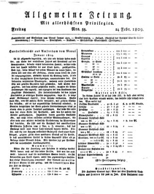 Allgemeine Zeitung Freitag 24. Februar 1809