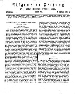 Allgemeine Zeitung Montag 6. März 1809