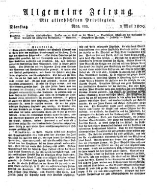 Allgemeine Zeitung Dienstag 2. Mai 1809